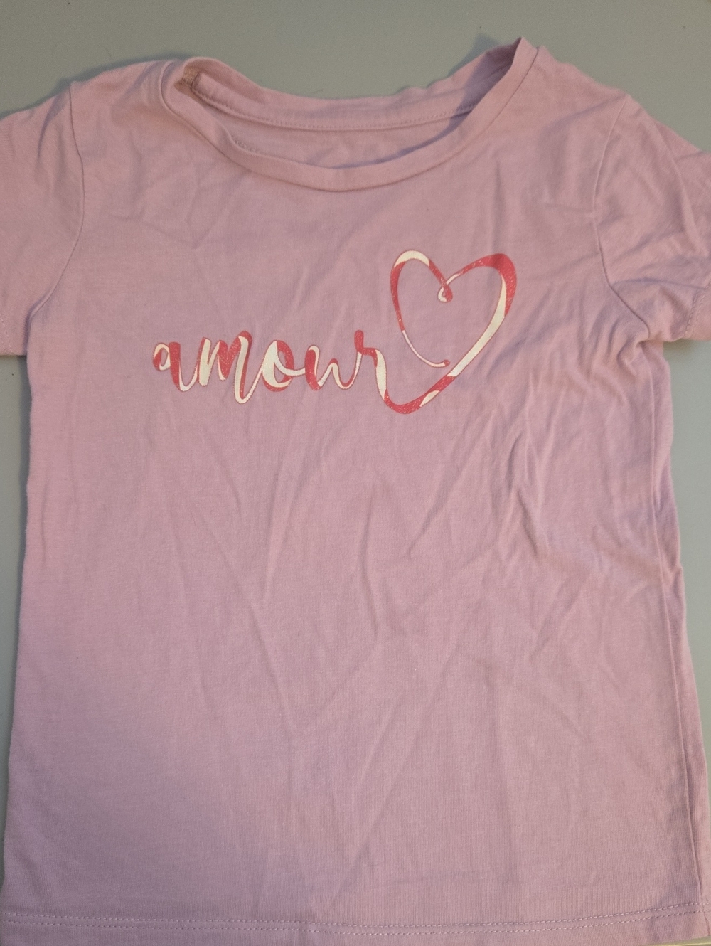 George Light Pink 'Amour' Heart Graphic Tee